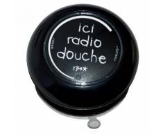 Radio de douche en polypropylène Ici Radio Douche noir D.9.5cm BASICS