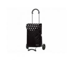 Chariot de course 2 roues en acier et nylon motif pois 40L Scala Shopper Noir