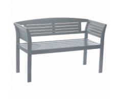 Banc de jardin 2 places en acacia hybride 129cm NEW YORK Gris anthracite