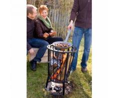 Brasero rond grillagé diamètre 40cm Modern Ronda Acier laqué noir