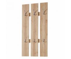Penderie murale 6 accroches en bois Hauteur 120 cm TOKIO