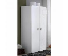 Armoire de chambre enfant 2 portes en bois L106cm H185cm TEDDY