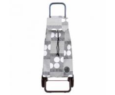 Chariot de course 2 roues avec sac en tissu imprimé et châssis en aluminium 51L Gris Logos