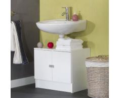 Meuble sous vasque 2 portes L60xP40xH52.2cm BANIO Blanc
