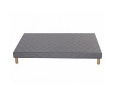 Sommier tapissier avec lattes en pin massif H15cm confort ferme ALOE VERA 90X190cm