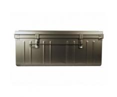 Malle de rangement métal 130 litres 90x50cm SAFE Gris souris