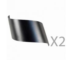 Lot de 2 appliques murale design en métal longueur 26cm Vira Noir