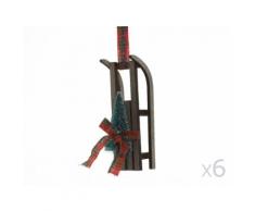 Set de 6 suspensions luge en bois épicéa 5x12x6.5cm CAMP