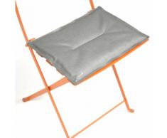 Coussin rectangle pour chaise de jardin pliante BISTRO Gris métal
