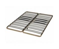 Cadre 17 lattes multiplis dont 3 larges spéciales zone lombaire/confort 3 zones TRIO 2x80x200cm