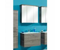 Meuble sous-vasque 2 tiroirs Longueur 73 cm WILLIAMS Graphite Avec armoire