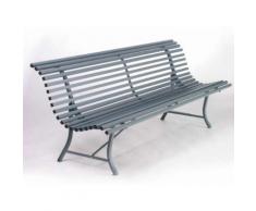 Banc de jardin 4 places en acier longueur 200cm LOUISIANE Gris orage