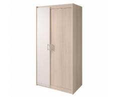 Armoire de chambre en bois L85.5cm H180cm 2 portes MATHS