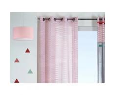 Voilage 100% coton triangles scandinaves multicolores 135x260cm ISOCELE Rouge