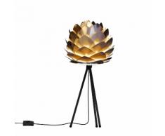 Lampe à poser trépied en métal et pétales en polycarbonate hauteur 54cm Silvia mini Cuivre Trépied noir