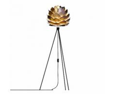 Lampadaire trépied en métal avec diffuseur pétales diamètre 34cm Silvia Mini Cuivre Trépied noir