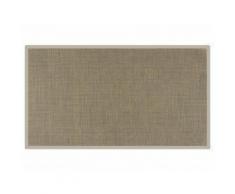 Tapis de cuisine PVC anti-dérapant uni effet lin ganse contrastée 50x80cm LINA Bronze