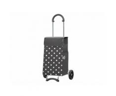 Chariot de course 2 roues en acier et nylon à motif 43L Scala Shopper Pois
