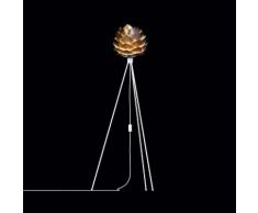 Lampadaire trépied en métal avec diffuseur pétales diamètre 34cm Silvia Mini Cuivre Trépied blanc