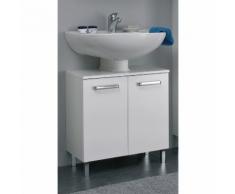 Meuble sous-lavabo 2 portes Longueur 60 cm WEASLEY Blanc Seul