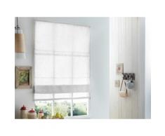 Store bateau tamisant 40% coton 60% polyester uni à visser BOAT Blanc 60x180cm
