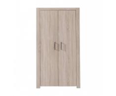 ALINE Armoire à 2 portes en chêne clair pour enfant