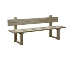 Banc de jardin avec dossier en bois traité autoclave vert gris,