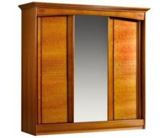 Armoire 3 portes coulissantes Mathilda merisier,