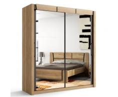 Armoire 2 portes coulissantes Douglas Noyer, 200 cm