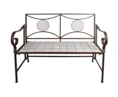 Banc de jardin en céramique et métal Botanicae,
