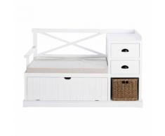 Meuble d'entrée en bois blanc L 135 cm Freeport
