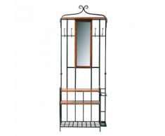 Meuble d'entrée avec miroir en bois de sheesham massif L 83 cm Luberon