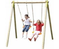 Portique en bois TRIGANO Natura 1,90 m. 2 enfants