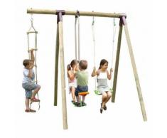 Portique en bois Trigano 2,50 m. 4 enfants