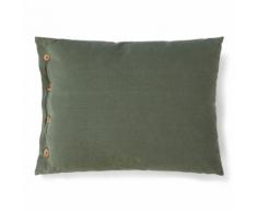 Coussin rectangulaire - Boutons couleur EUCALYPTUS Monoprix Maison