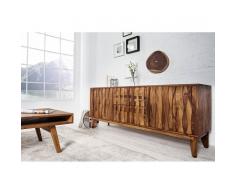 Leylina Enfilade moderne à 2 tiroirs et 2 portes en bois massif