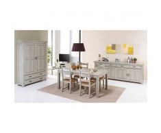 Leylina Bar avec salle à manger complète coloris chêne blanchi