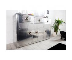 Leylina Enfilade design en aluminium et bois de couleur argentée