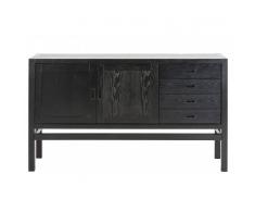 Leylina Enfilade contemporaine en bois du frêne coloris noir