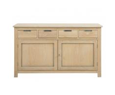 Leylina Enfilade design rétro en bois massif de couleur chêne