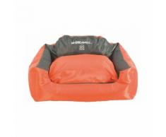 Panier coussin d'extérieur orange et gris pour chien Natuna M-Pets Taille S