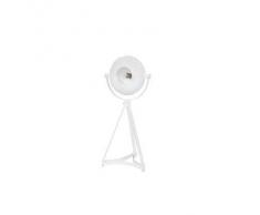 Miliboo Lampe à poser industrielle métal blanc BLOUM