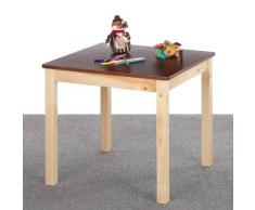 iKayya – Table en bois de pin carrée et colorée pour enfant – 3 coloris disponibles