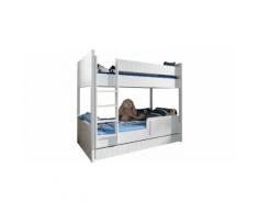 Lit enfant superposé gigogne laqué blanc ROBIN
