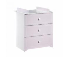 ALIBABY Commode bébé LOU - Rose