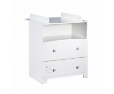TEX BABY Commode bébé LITTLE STAR - Blanc