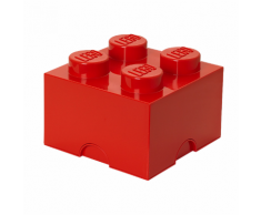 Lego Brique de rangement 4 tenons - Rouge