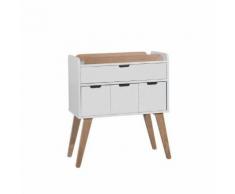 BREVI Commode à langer ''Norvège'' en bois blanc