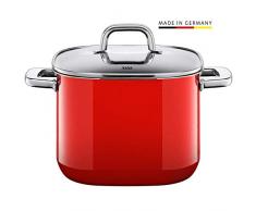 Silit 2102299561 Faitout Haut, Ãmail, Rouge, 24 cm