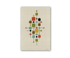 CUADRIMAN Design Tableau Burpee s, Bois, Rose et Vert, 92Â x 62Â cm